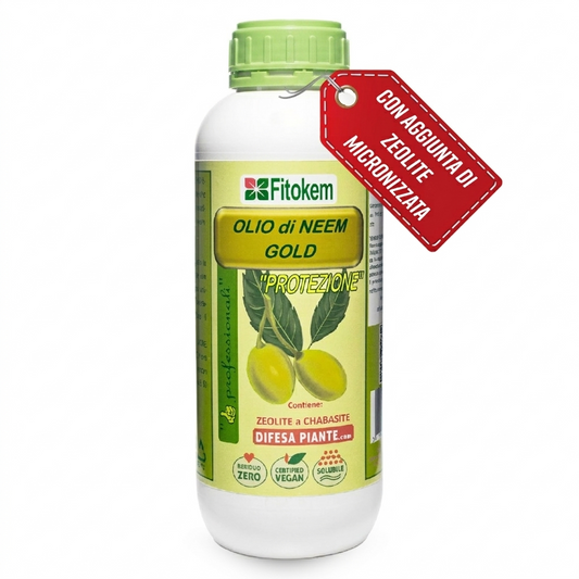 Olio di Neem Gold Biologico | Con Zeolite Chabasite | Fitokem