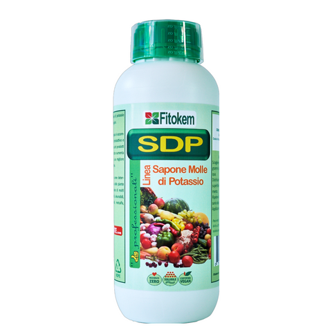 Concime SDP  a base di sapone molle di potassio concentrato 1 litro + OMAGGIO Olio di Neem 1L e Zeolite 1kg Difesa piante olio di neem biologico naturale