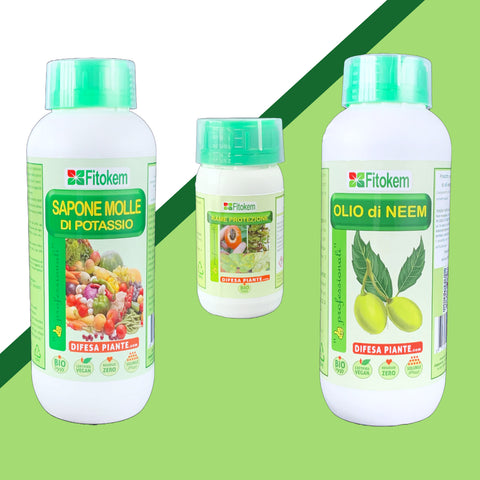 Olio di Neem & Sapone molle + Rame protezione 250mL -SUPER K Difesa piante olio di neem biologico naturale