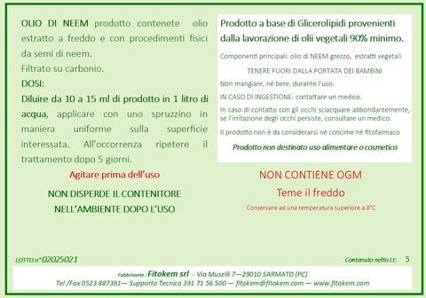 Olio di Neem 5LT &amp; Sapone molle di potassio 2x1LT Difesa piante biologico naturale