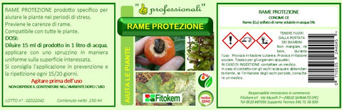 Rame protezione - Contro funghi e batteri 250ML Difesa piante biologico naturale