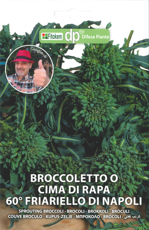 Semenze Broccoletto o cima di rapa 60&deg; friariello di Napoli - Sementi - Semi - Fitokem Difesa piante 