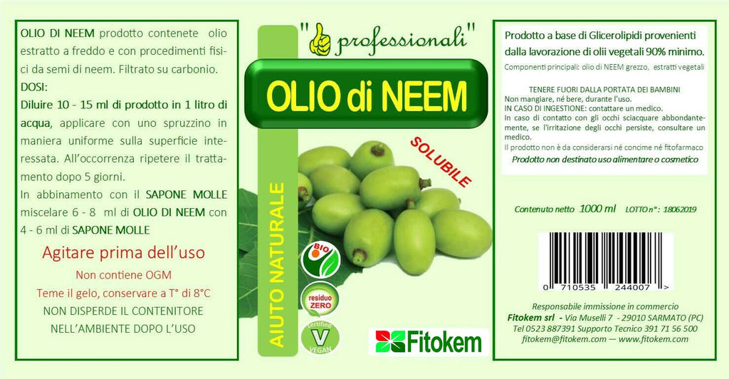 Fitokem | Olio Di Neem Biologico Per Piante 1L + Sapone Molle Di - Foto 10