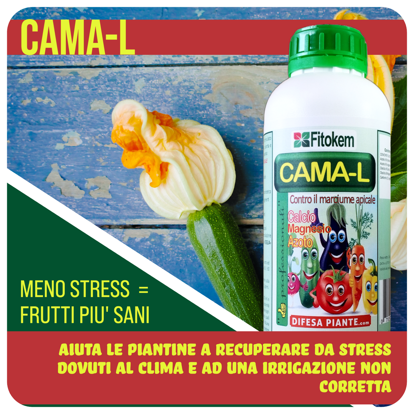 CAMA-L Concime calcio magnesio per orto contro marciume apicale Difesa piante olio di neem biologico naturale