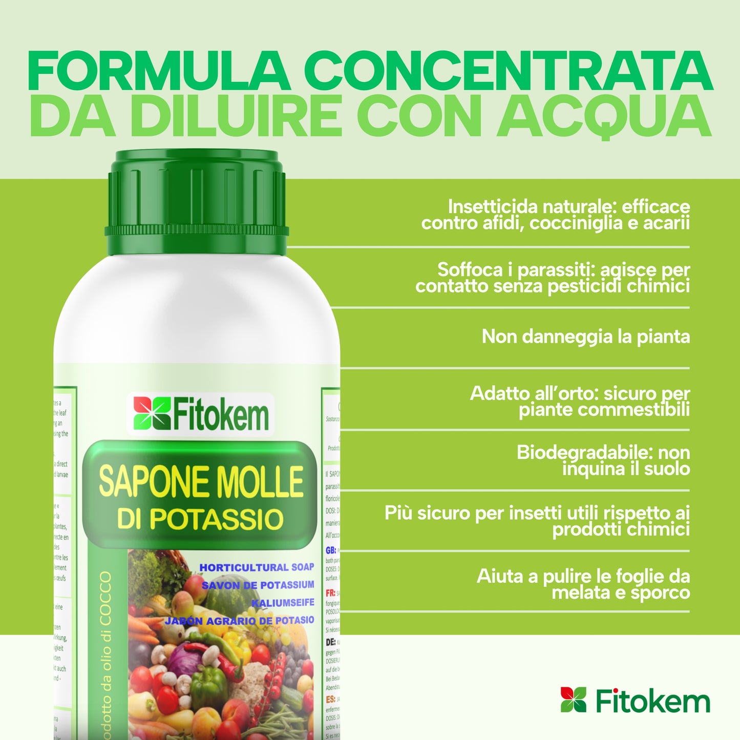 Sapone molle di potassio | Per piante | Fitokem