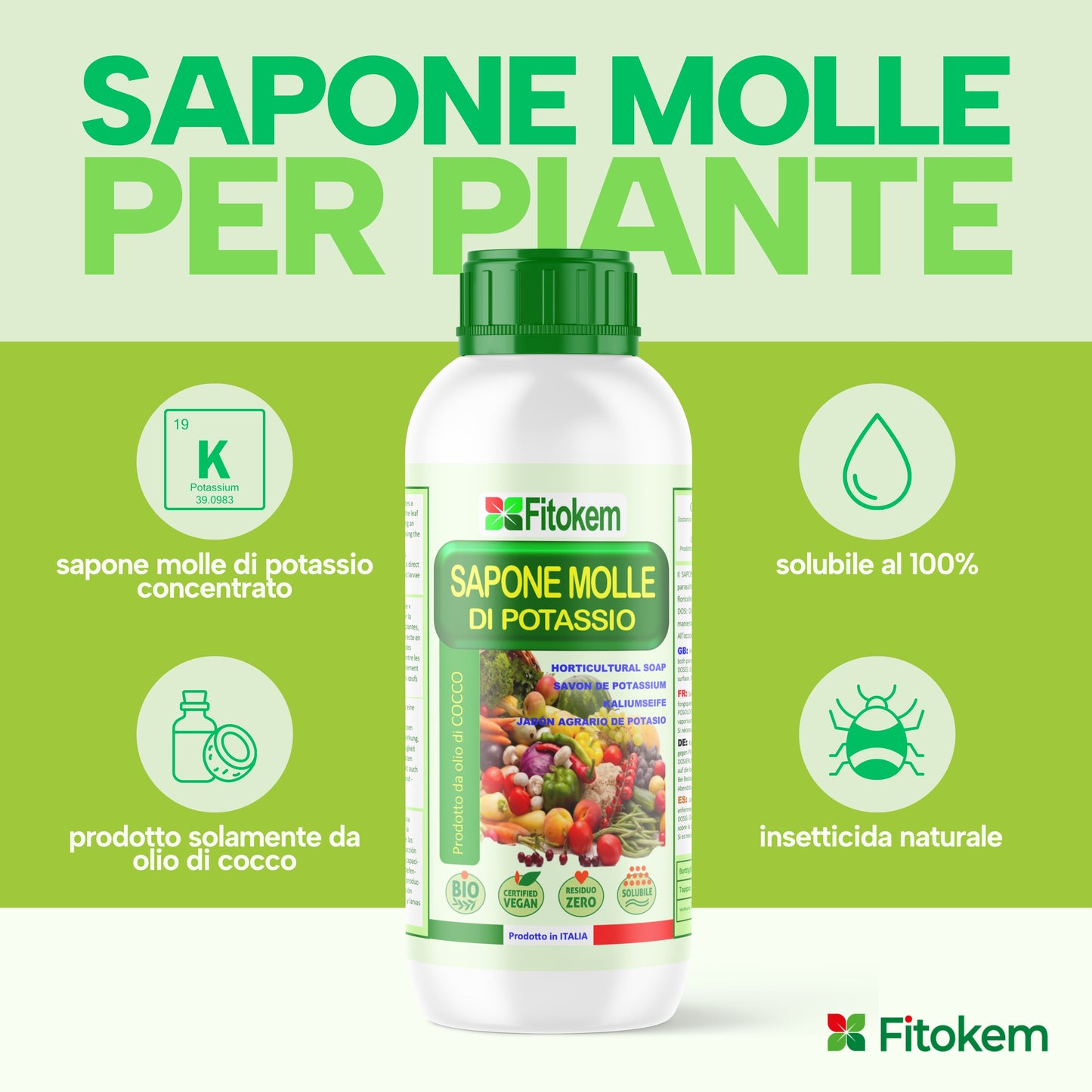 Sapone molle di potassio | Per piante | Fitokem