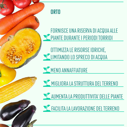 Idrosel 800 gr | Idroretentore per terricci piante orto giardino | regola e mantiene l'umidità del terreno | Fitokem