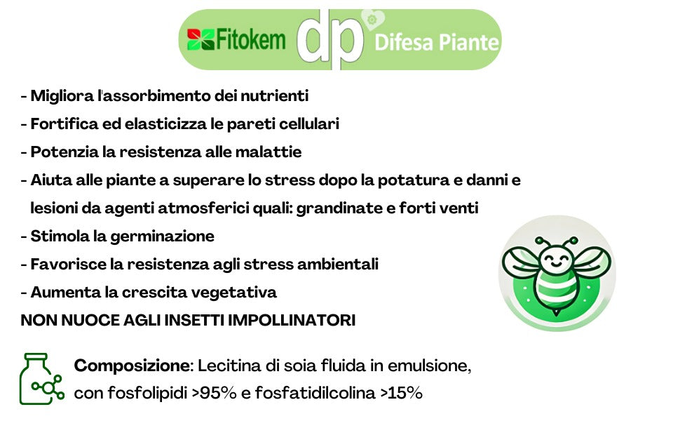 LECISAN corroborante 1 lt - potenziatore delle difese delle piante a base di  lecitina di soia