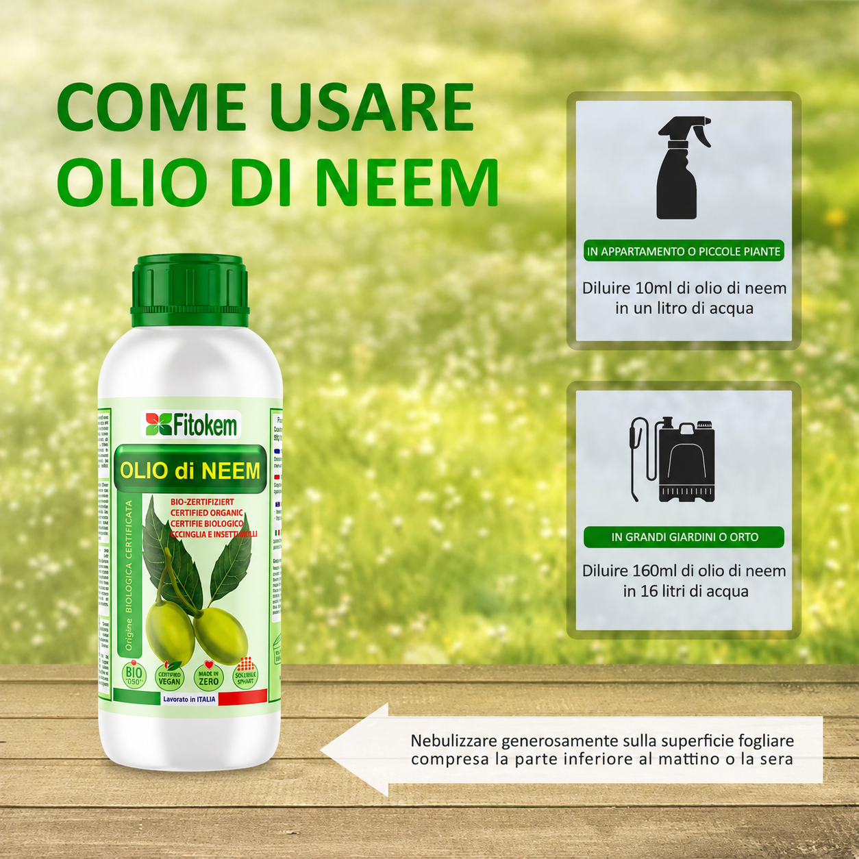 Olio di Neem 1 L Difesa piante olio di neem biologico naturale