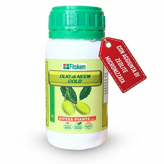 Olio di Neem Gold Biologico | Con Zeolite Chabasite | Fitokem