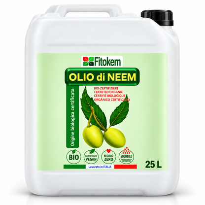 Olio di Neem Idrosolubile Biologico Fitokem formato 25 L