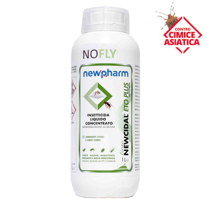 NO FLY - Insetticida moschicida Mosche Zanzare Cimici Formiche e Blatte 1 Lt Difesa piante olio di neem biologico naturale