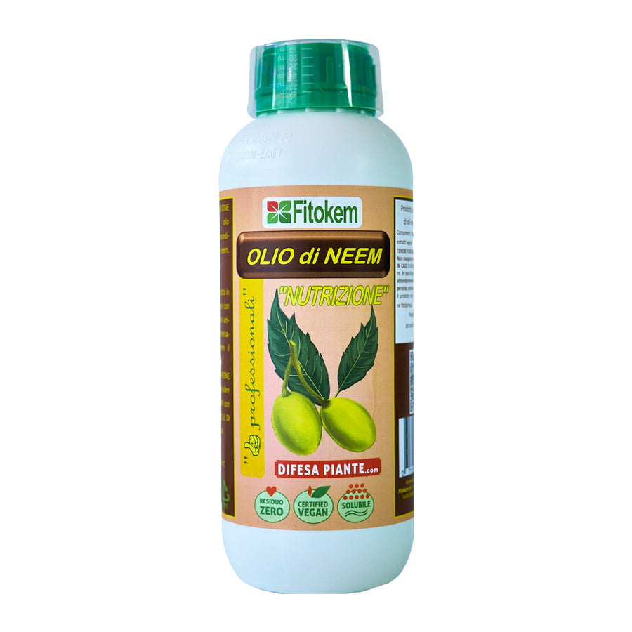 Olio di neem "NUTRIZIONE" 1L - FITOKEM - Biostimolante fogliare Difesa piante olio di neem biologico naturale