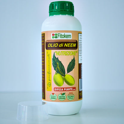 Olio di neem "NUTRIZIONE" 1L - FITOKEM - Biostimolante fogliare Difesa piante olio di neem biologico naturale