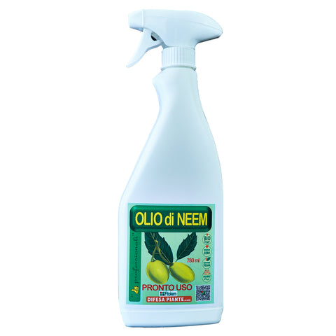 Olio di Neem Spruzzino Pronto Uso 780ml Difesa piante olio di neem biologico naturale