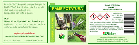Rame potatura - Siepi olivo vite e alberi 250ML Difesa piante biologico naturale