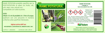 Rame potatura - Siepi olivo vite e alberi 250ML Difesa piante biologico naturale