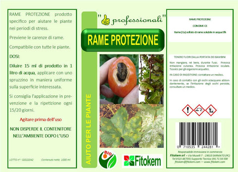 Fitokem - Olio di Neem 1L + Sapone molle 1L + Rame protezione 1L Difesa piante biologico naturale