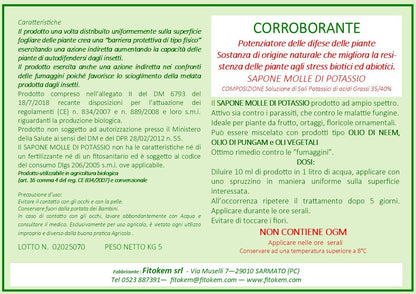 Sapone molle di potassio 5LT Difesa piante biologico naturale