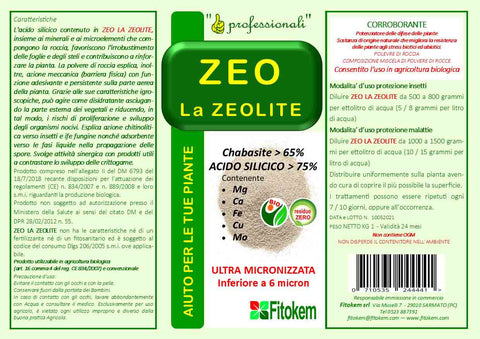 Zeolite Chabasite Micronizzata - 1 Kg Difesa piante olio di neem biologico naturale