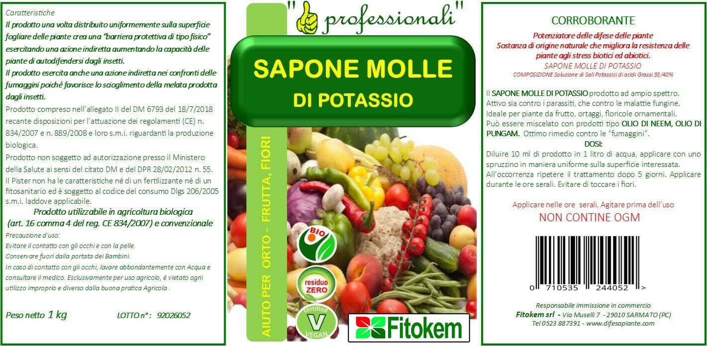 Fitokem - Olio di Neem 1L + Sapone molle 1L + Zoram-L 1L Difesa piante biologico naturale